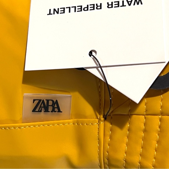 Zara Water Repellent Bucket Hat Size Medium Yellow - Picture 6 of 11